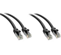 BRENDAZ Lot de 2 câbles Ethernet Cat6a, 30,5 m, câble de raccordement UTP sans accroc, 10 Gbit/s, 24 AWG, pour réseau, ordinateurs, routeurs et commutateurs (30,5 m)