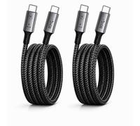 BRENDAZ Lot de 2 câbles USB C pour Thunderbolt 5, USB 4 USB 4, 80 Gbit/s, 240 W, vidéo 8K [certifié USB-IF], charge rapide, compatible avec MacBook, iPhone 17/16/15, iPad, lot de 2
