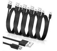 BRENDAZ Lot de 5 câbles micro USB - Charge rapide, transfert de données, cordon USB Android, compatible avec tablette Kindle Fire HD, Xbox One S X, Galaxy S6, S7 Edge J7, Note 5 4, appareil photo