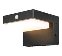 Brendz Applique Murale Exterieur Detecteur de Mouvement, Applique Solaire Exterieur, 400 Lumens, Étanche IP44, Lumière Blanche Chaude 3000K, 2 Modes de Lumière, Lampe Murale exterieur, Lima