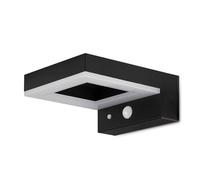 Brendz Applique murale exterieur solaire, Detecteur de mouvement, Lampe solaire exterieur, 600 Lumens, blanc chaud 3000k, Imperméable IP44, Eclairage solar avec 3 Modes de Lumière