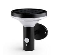 Brendz Applique murale exterieur solaire, Detecteur de mouvement, Lampe solaire exterieur, 600 Lumens, blanc chaud 3000k, Imperméable IP44, Eclairage exterieur solaire avec 3 Modes de Lumière