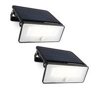 Brendz Lampe Solaire Exterieur Detecteur de Mouvement, 1600 Lumens, Étanche IP54, 2 pièces, 3 Modes d'Éclairage, Eclairage Exterieur Solaire, Applique Murale Exterieur, Paso