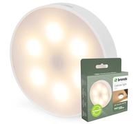 Brendz Lumiere LED Rond pour Armoire, Commande Tactile, Rechargeable USB-C, Dimmerable, Magnétique, 3 Températures de Couleur, Veilleuse, Lampe LED Rechargeable, Lampe Placard