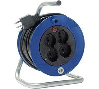 Brennenstuhl 1079185 Enrouleur de câble, 15 m, Prise Italienne compacte 10/16 A et 4 Prises Italiennes 10/16 A + Schuko
