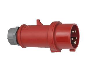 Brennenstuhl 1081310 Fiche CEE avec inverseur de phase IP44, 400 V, Rouge/gris