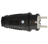 Brennenstuhl Prise en caoutchouc avec contact de mise à la terre 230 V/16 A (IP54, convient pour une utilisation en extérieur, idéale pour connecter une rallonge ou pour réparer un câble endommagé)