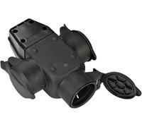Brennenstuhl 1082120 Adaptateur triple caoutchouc 230 V noir IP44