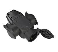 Brennenstuhl 1082120 Adaptateur triple caoutchouc 230 V noir IP44