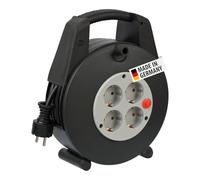 Brennenstuhl 1094200 Vario Line Box de câble 4 prises 10m, Noir/gris Clair, 15 m