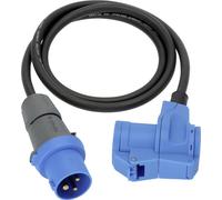Brennenstuhl Câble réducteur CEE, coupleur coudé, prise de sécurité incluse, 1,5 m, 230 V/16 A, noir