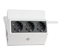 Brennenstuhl 1150070 Multiprise, Blanc, Anthracite, 3m