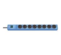 Brennenstuhl 1150610188 Prolongateur Multiprise Hugo! 8 Prises, Bleu, 2 m