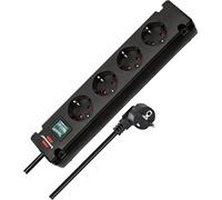 BRENNENSTUHL 1150650114 - Base múltiple Bremounta Negra apta Para montaje fijo (4 Tomas)