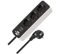 Brennenstuhl 1153230020 multiprise 1,5 m 3 sortie(s) CA Intérieure Noir, Blanc