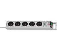 Brennenstuhl 1153344315 Limiteur de tension Argent 5 prises AC 230 V 2,5 m