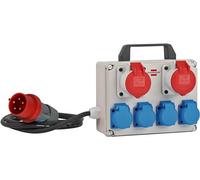 Brennenstuhl Multiprise BKV 2/4 T IP44 6 sorties CA Noir/Bleu/Gris/Rouge