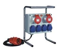 Brennenstuhl 1153750 multiprise 2 m 6 sortie(s) CA Noir, Bleu, Rouge, Argent