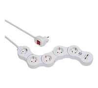 BRENNENSTUHL 1155350210 - Base múltiple maniobrable Vario-Power Con puertos USB