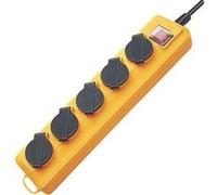 Brennenstuhl Bloc multiprise Super-Solid SL 554 DE IP54 5 prises jaune/bleu 2m H07RN-F3G1,5 avec interrupteur Quantité:1