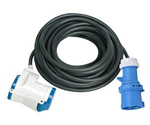 Brennenstuhl 1167415 Rallonge 10 m CEE 3 pôles IP 44 avec Prise Angulaire pour Caravan