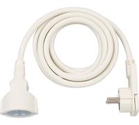 BRENNENSTUHL 1168980230 - Alargador eléctrico IP20 H05VV-F3G1,5 de 3 m (Blanco) Con clavija Plana