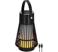 Brennenstuhl Lanterne de camping FL 100 A – LED rechargeable 30 lm, IP44, effet de flamme, noir