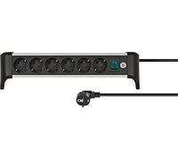 Brennenstuhl Multiprise Alu-Office-Line 1391040600 6 prises CA Câble 3 m Intérieure Noir/Argent