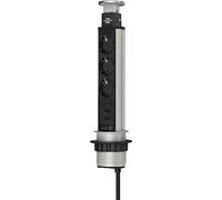 BRENNENSTUHL 1396200013 - Base múltiple retráctil Para mesas Tower Power Con puertos USB