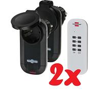 Brennenstuhl 1507030 Comfort-Line RC CE1 0201 Télécommande Radio, Noir/Blanc, Set de 3 Pièces