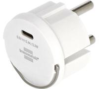 Brennenstuhl Adaptateur USB-C 12 W – 2,4 A, compatible IP44 – Blanc