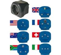 Brennenstuhl "1508160 adaptateur prise d''alimentation Type C (Europlug) Universel Noir, Prise de voyage"