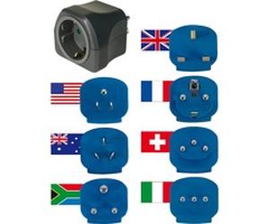 Brennenstuhl "1508160 adaptateur prise d''alimentation Type C (Europlug) Universel Noir, Prise de voyage"