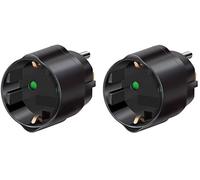 Brennenstuhl Adaptateur de voyage 1508550 15 A/250 V avec contact de protection Noir