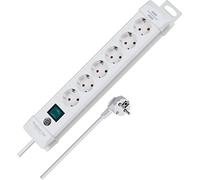 BRENNENSTUHL 1952260100 - Base múltiple Premium-Line Blanca Con varias posibilidad de instalación y fijación (6 Tomas)