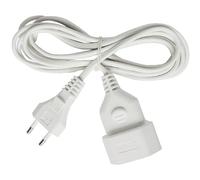 BRENNENSTUHL A1943251601161670 1161670-Alargador eléctrico IP20 H03VVH2-F 2x0,75 de 5 m (Blanco) Con clavija y toma Tipo Euro, Multicolor, 5m | weiß