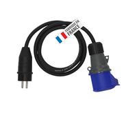 Brennenstuhl Adaptateur CEE P17, 1,5m de câble (IP44), Fabrication Française 1132921 Jaune