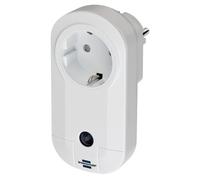 Brennenstuhl Adaptateur de commutation sans fil BrematicPRO de brennenstuhl / prise adaptateur sans fil (adaptateur Smart Home pour l'intérieur, pilotage via l'application), couleur blanche - 1294500