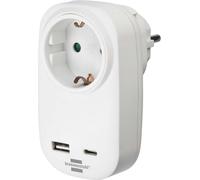 Brennenstuhl Bloc multiprise avec chargeur USB Power blanc
