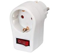 Brennenstuhl Adaptateur de prise (prise de terre avec interrupteur, prise intermédiaire avec sécurité enfants) blanc (5, Schuko + interrupteur)