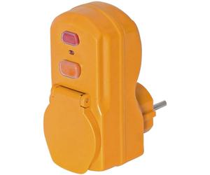 Brennenstuhl Adaptateur jaune avec protection différentielle 30mA (IP54)
