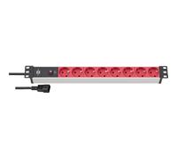 Brennenstuhl 1390007118 multiprise 2 m 8 sortie(s) CA Intérieure Noir, Rouge