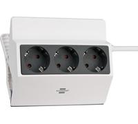 Brennenstuhl Bâti de prises de courant triples clampables 3m H05VV-F 3G1,5 blanc/anthracite - 1150070