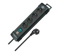 Brennenstuhl Bâti de prises pour chaises d'incendie 4 voies 1951140100 Premium-Line noir 1,8m H05VV-F 1951140100 Quantité:1