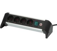 brennenstuhl Bloc multiprise de table Alu-Office-Line 4x noir / argent