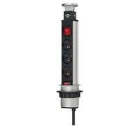 BRENNENSTUHL Bloc multiprise Tower Power escamotable avec interrupteur