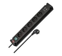 Brennenstuhl Multiprise Bremounta 1150660315 avec ports USB pour montage fixe Noir