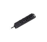 Brennenstuhl Multiprise électrique 1159971 - Noire IP44 6 prises extérieur/chantier câble 2 m