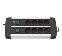 Brennenstuhl 1391000908 multiprise 3 m 8 sortie(s) CA Intérieure Noir, Blanc