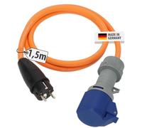 Brennenstuhl Câble adaptateur de camping avec fiche de contact de protection et prise CEE avec indicateur de tension LED (câble de 1,5 m, H07RN-F 3G2,5, 230 V/16 A, utilisation permanente en extérieur